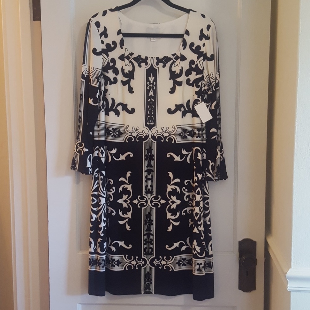 Donna Morgan Black and White Dress